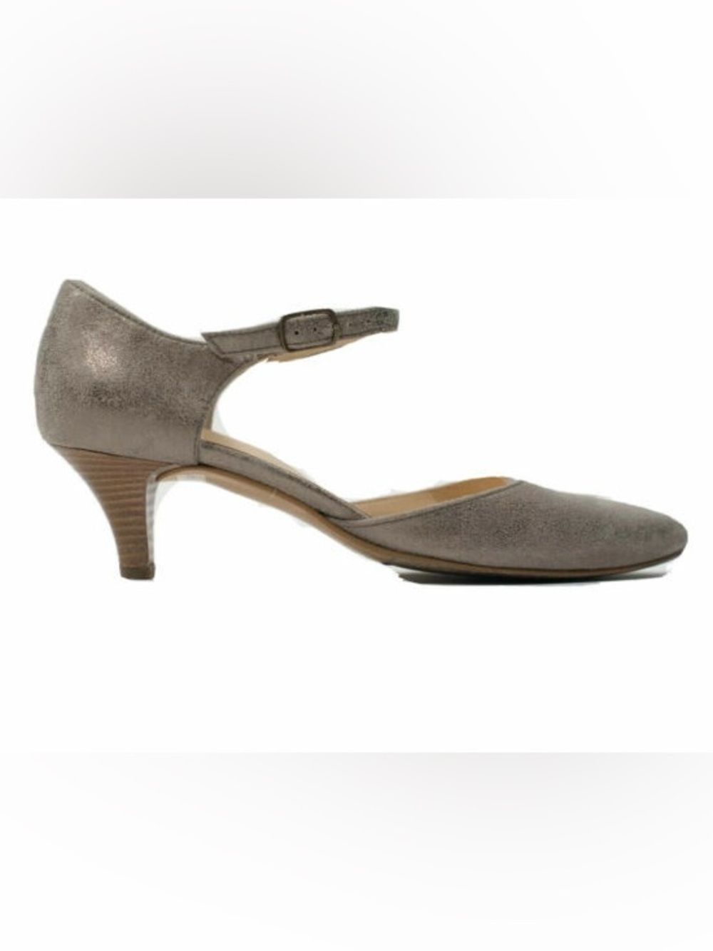Women’s PAUL GREEN metallic leather kitten heels- Size US 11
